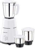 BAJAJ GX 1 500 W Juicer Mixer Grinder (3 Jars, White)(410125 | 3 Jars | White)