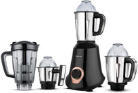 BAJAJ MILITARY 1000 W Juicer Mixer Grinder(GLAMORE | 4 Jars | Black)