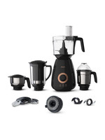 PHILIPS Avance Collection 750 W Mixer Grinder(HL7707/01 | 4 Jars | with Gear Drive Technology, PowerChop Technology | Black)