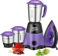 Moonstruck Star Purple 3 Jar Iron 750 W Mixer Grinder(By Suprimo Star Purple 755 Watt Mixer Grinder With 1100 Watt Dry Iron | 3 Jars | Purple)