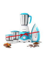 Longway Super Dlx with Kwid 1100 Watt Dry Iron Combo 500 W Juicer Mixer Grinder(Super | 3 Jars | White, Blue)