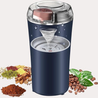 Praaj Compact Electric Coffee & Spice Grinder – Blue | Powerful Stainless Steel Blades 300 W Juicer Mixer Grinder(Compact Electric Coffee & Spice Grinder – Blue | Powerful Stainless Steel Blades | 1 Jar | Blue)