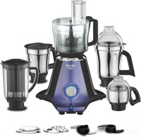 Preethi Zodiac Glitter 750 W Juicer Mixer Grinder(Zodiac Glitter MG 264 including Masterchef Jar, Super Extractor | 5 Jars | Atta Kneading| Powerful Grinding for Chutney, Masala & Batter | Lavender/Black)