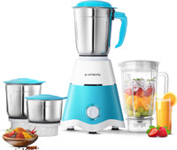 Longway Grinding with power full motor 750 W Juicer Mixer Grinder(Super Dlx | 4 Jars | White & Blue)