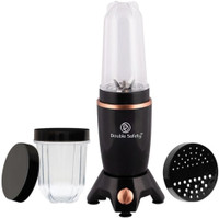 Double Safety Nutri Blender 500 W Mixer Grinder(NutriGo 500 Watts | 2 Jars | Black and Golden)