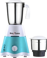 NIKI TASHA eco 600 W Mixer Grinder(GREEN 600 | 2 Jars | Blue)