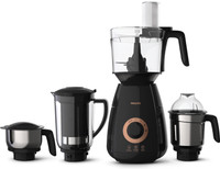 PHILIPS Avance Collection 750 W Mixer Grinder(HL7707/01 | 4 Jars | with Gear Drive Technology, PowerChop Technology | Black)