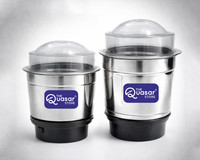 The Quasar Store Combo Mixer Chutney Jar (400ml 600ml) Fit on 2 Lock & 4 Teeth Coupler Mixer Juicer Jar(600 ml)