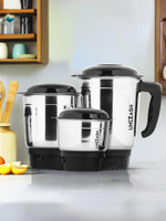 unleash Stainless Steel Mixer Grinder Jar Set Blending 1.2L Grinding 0.8L Chutney 0.4L Mixer Juicer Jar(1200 ml)