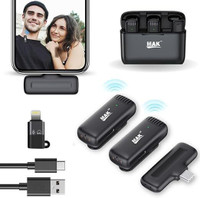MAK Microphone Accessory Combo for For All Android and IOS(Black)