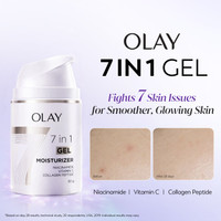 OLAY 7in1 Ultra Light Gel, Fight 7 Signs of Aging with Niacinamide, Vit C,