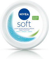 NIVEA Soft Light Moisturizer Cream For Face, Hand & Body, with Vitamin E & Jojoba Oil(200 ml)