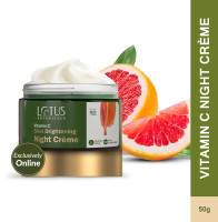 Lotus Botanicals Vitamin C Skin Brightening Night Creme|Reduces Pigmentation, Wrinkles & AgeSpots(50 g)