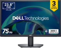 DELL 60.96 cm (24 inch) Full HD LED Backlit VA Panel with 16:9 Aspect Ratio, 250 Nits Brightness (Typical), 3000:1 Contrast Ratio, Eye Comfort, 1x HDMI, 1x VGA, 1x Power Connector, 1x Security Lock, TUV Certified, Anti-glare, Narrow Bezel Monitor (SE2425H)(Response Time: 5 ms, 75 Hz Refresh Rate)
