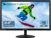 ZEBRONICS EA Series 54.61 cm (22 inch) Full HD LED Backlit IPS Panel with 300 Nits, HDR10, 1.07B Colors, 2 x HDMI, 2 x DP, Bezel-Less Design, Built-in Speakers, Wall Mountable Monitor (Zeb-EA122-21.5 Inches)(Adaptive Sync, Response Time: 5 ms, 60 Hz Refresh Rate)