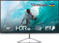 ViewSonic 81.28 cm (32 Inch) Full HD LED Backlit IPS Panel with HDR10, sRGB 104% , HDMI, DP, Dual Speaker , Eye-Care, Flicker Free, Slim Bezel & Metallic Triangle Sliver Stand Monitor (VX3276-MHD-3)(Response Time: 4 ms, 75 Hz Refresh Rate)