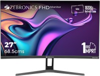 ZEBRONICS 27 inch Curved Full HD with HDR10, DP, HDMI, 16.7 Million Colors, Inbuilt Speakers, Bezel-Less Design Gaming Monitor (ZEB-S27B)(Frameless, AMD Free Sync, Response Time: 1 ms, 165 Hz Refresh Rate)