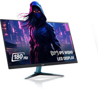 Acer NITRO VG1 series 68.58 cm (27 inch) WQHD IPS Panel with DCI-P3 95%, HDR10 support, 2X2W Inbuilt Speakers, Acer Display Widget, Acer VisionCare, Tilt-able stand Gaming Monitor (VG271U M3)(AMD Free Sync, Response Time: 1 ms, 180 Hz Refresh Rate)