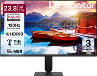 LG 60.45 cm (24 inch) Full HD IPS Panel Monitor (24U411A-BN.CTRPMV)(Response Time: 1 ms, 120 Hz Refresh Rate)