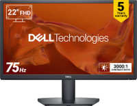 DELL 54.61 cm (22 inch) Full HD LED Backlit VA Panel with 250 Nits Brightness, Contrast Ratio 3000:1, HDMI & VGA, Tilt adjustment Monitor (SE2222H/SE2225H)(Response Time: 5 ms, 75 Hz Refresh Rate)