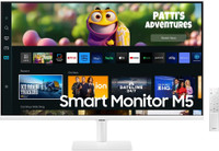 SAMSUNG M5 81.28 cm (32 inch) Full HD LED Backlit VA Panel with embedded TV Apps, PC-less productivity with Samsung DeX, Office 365, Google Duo app, and IoT Hub, Built-in Speakers, Ultrawide Game View Smart Monitor (LS32CM501EWXXL)(Response Time: 4 ms, 60 Hz Refresh Rate)