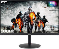 Acer XV2 68.58 cm (27 inch) WQHD LED Backlit IPS Panel with DCI-P3 95%, VESA DisplayHDR 400, Display Widget, VisionCare 2.0 with BlueLightShield Pro, 2X2W Inbuilt Speakers, Black Boost Technology, Ergostand Gaming Monitor (XV272U V3)(AMD Free Sync, Response Time: 0.5 ms, 180 Hz Refresh Rate)