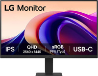 LG QHD Series 60.45 cm (24 inch) Quad HD IPS Panel with sRGB 99% (Typ.), HDR10, USB-C with PD 15W, HDMI, Head Phone Out, Reader Mode, Flicker Safe, 3-Sided Virtually Borderless Monitor (24U631A-BD.CTRDMR)(Response Time: 5 ms, 100 Hz Refresh Rate)