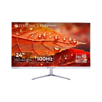 ZEBRONICS Pure Pixel 60.4 cm (24 inches) Full HD LED Backlit VA Panel with 250 nits brightness, HDMI, VGA, Ultra Slim Bezel, Built-in Speakers, Metal Stand, Wall Mountable Monitor (ZEB-EA124)(Response Time: 12 ms, 100 Hz Refresh Rate)