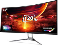 Acer 86.36 cm (34 inch) Curved UWQHD LED Backlit VA Panel Gaming Monitor (ED343CUR J0)(AMD Free Sync, Response Time: 1 ms, 120 Hz Refresh Rate)