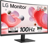 LG 1500R CURVE 32MR50C-B 81.28 cm (32 inch) Curved Full HD VA Panel Monitor (32MR50C (1920 x 1080) VGA,HDMI, Black Stabiliser, Onscreen Control,Reader Mode)(Frameless, AMD Free Sync, Response Time: 5 ms, 100 Hz Refresh Rate)