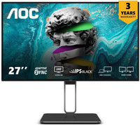 AOC 68.58 cm (27 inch) 4K Ultra HD LED Backlit IPS Panel Monitor (U27U2DP/94)(Adaptive Sync, Response Time: 4 ms, 75 Hz Refresh Rate)