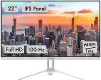 MarQ by Flipkart 55.88 cm (22 inch) Full HD IPS Panel Inbuilt Speakers Monitor (22FHDMEQNNXO)(Adaptive Sync, Response Time: 1 ms, 100 Hz Refresh Rate)