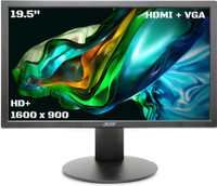 Acer 49.53 cm (20 inch) HD+ TN Panel with VGA, HDMI, Acer VisionCare, ENERGY STAR Certified, Tilt-able Stand, Support VESA Mount, Flicker Free, Blue Light Shield, 6 axis color adjustment Monitor (K202Q)(Response Time: 6 ms, 75 Hz Refresh Rate)