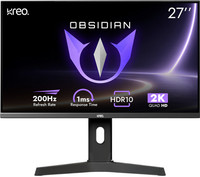 Kreo Obsidian 68.58 cm (27 inch) Quad HD LED Backlit IPS Panel Gaming Monitor (Obsidian 27I200Q 27" Gaming Monitor, 1440p QHD IPS, 200Hz, 130% SRGB)(Adaptive Sync, Response Time: 1 ms, 200 Hz Refresh Rate)