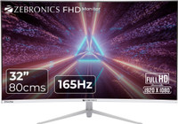 ZEBRONICS 81.28 cm (32 inch) Curved Full HD VA Panel 80 cm, Wall Mountable, Slim Gaming Monitor (ZEB-AC32FHD LED)(Response Time: 12 ms, 165 Hz Refresh Rate)