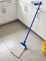 Spark International Dual Clip Mop | 100% Pure Cotton | Stainless Steel Handle | Easy Floor Cleaning Mop Rod(White)