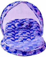 GANGAWANI Nylon Infants Washable printed baby mosquito net Mosquito Net(Blue, Bed Box)
