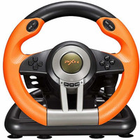 PXN V3II Racing Game Steering Wheel with Brake Pedal  Motion Controller(Orange, For PS4, Xbox, Xbox One)