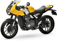 Triumph Thruxton 400 Booking for Ex-Showroom Price(Metallic Racing Yellow/Aluminium Silver)