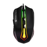ZEBRONICS Zeb - SNIPER Wired Ambidextrous Optical  Gaming Mouse High Precision, 2400DPI, 6 Buttons, RGB Light, Weight Plug & Play(USB 3.0, Black)