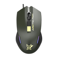 Arctic Fox Breathing Lights and DPI Upto 3600 Wired Ambidextrous Optical  Gaming Mouse(USB 3.0, Forest Olive)