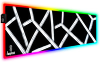 SWAPITECH RGB Gaming Mouse Pad Large Extended, 13 Lighting Modes, Non-Slip 800x300x4mm Non Slip Base Mousepad(Black, White)