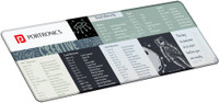Portronics Comfipad 2 Extended Mouse Pad, Windows Shortcuts, Non-Slip Base, Stitched Edges Non Slip Base Mousepad(Grey)
