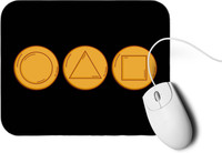 BA SHARF Premium Quality, Durable, SQUID GAME Mouse Pad, Dalgona Circle, Triangle, Square Non Slip Base Mousepad(Multicolor)