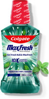 Colgate Plax Fresh Mint Mouthwash, 0% Alcohol, Antibacterial Mouth Wash for Bad Breath - Fresh Mint(250 ml)