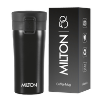 MILTON Thermosteel , 300 ml, Black | Hot & Cold | Soup Flask | Tea Stainless Steel Coffee Mug(300 ml)