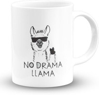 Vaasu Vasu_No Drama Llama Printed White | Llama Make Love Not War Funny Coffee Ceramic Coffee Mug(330 ml)