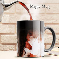 SK Prints Magic Black Hot Water Ceramic Coffee Mug(325 ml)