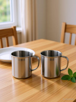 Kitchen X Stainless Steel mugs set of 2, 500ml Stainless Steel Coffee Mug(500 ml, Pack of 2)