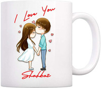 GNS Romantic Gift I Love You Shahbaz Love theme Proposal Message 201 Ceramic Coffee Mug(325 ml)